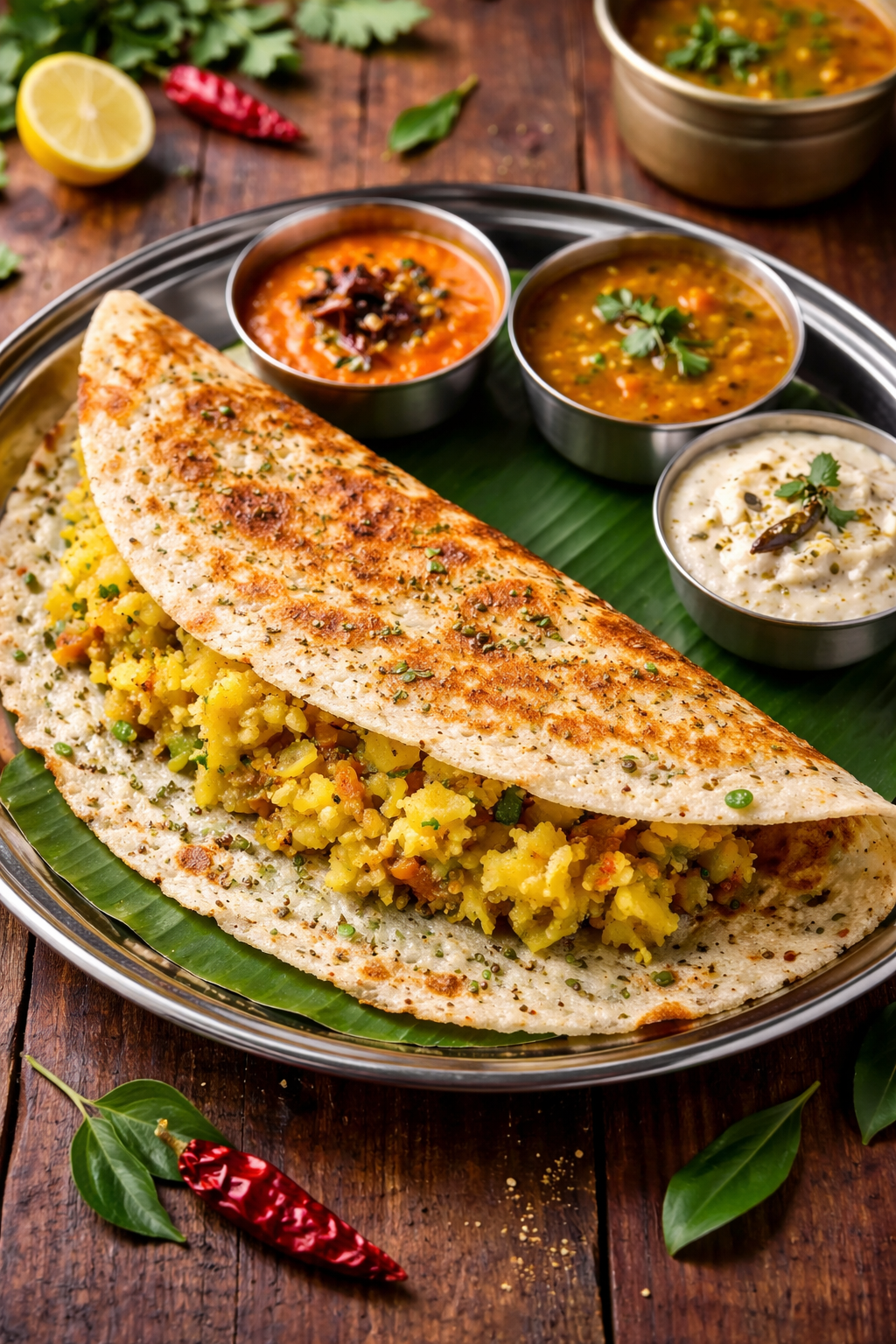 Rava Butter Masala Dosa